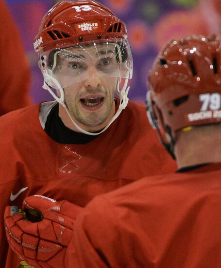 2014. Olympics. Hockey. Training session of Russian men's national team