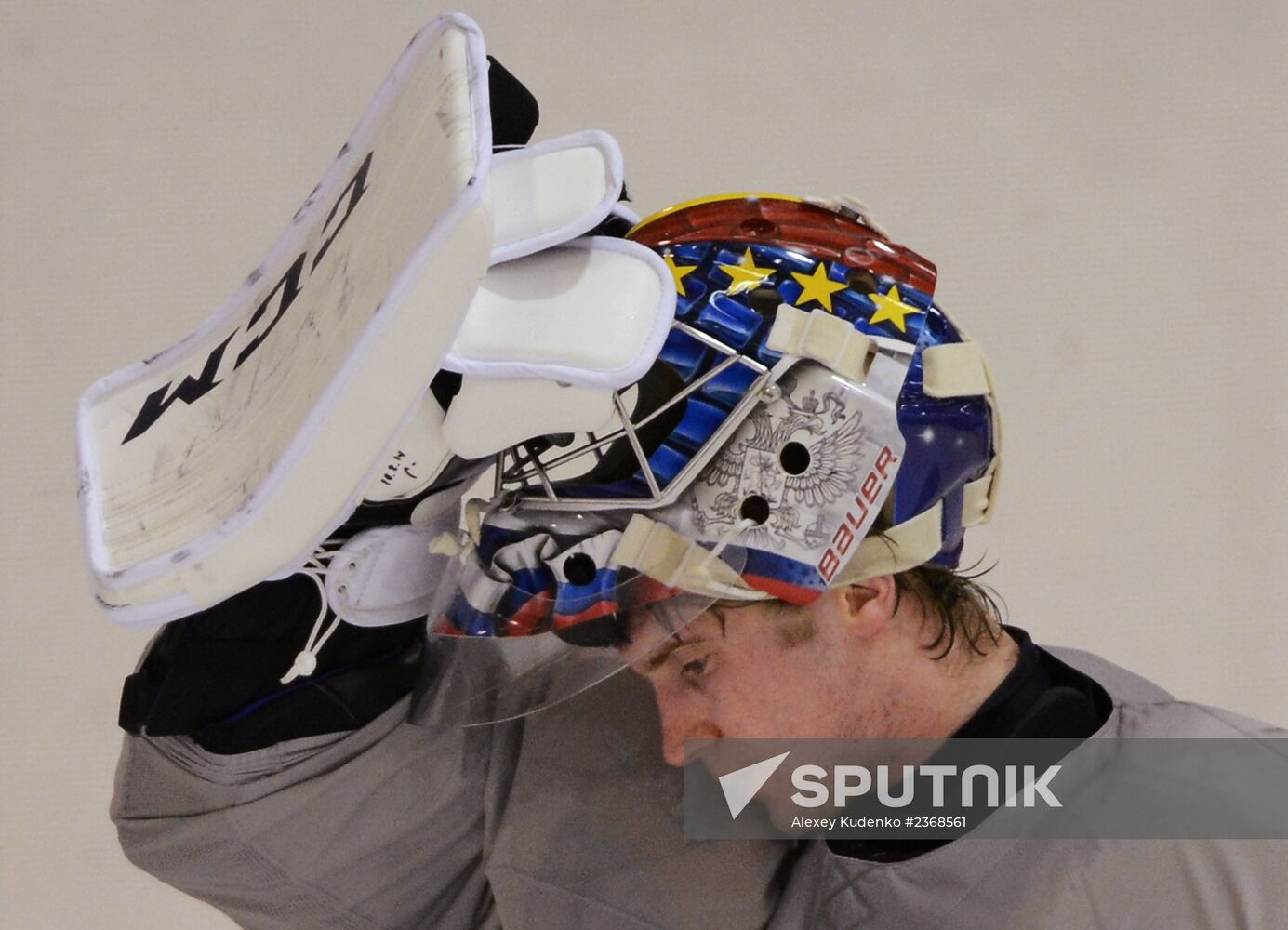 2014. Olympics. Hockey. Training session of Russian men's national team