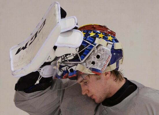 2014. Olympics. Hockey. Training session of Russian men's national team