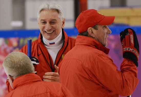 2014. Olympics. Hockey. Training session of Russian men's national team