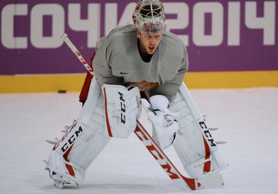 2014. Olympics. Hockey. Training session of Russian men's national team