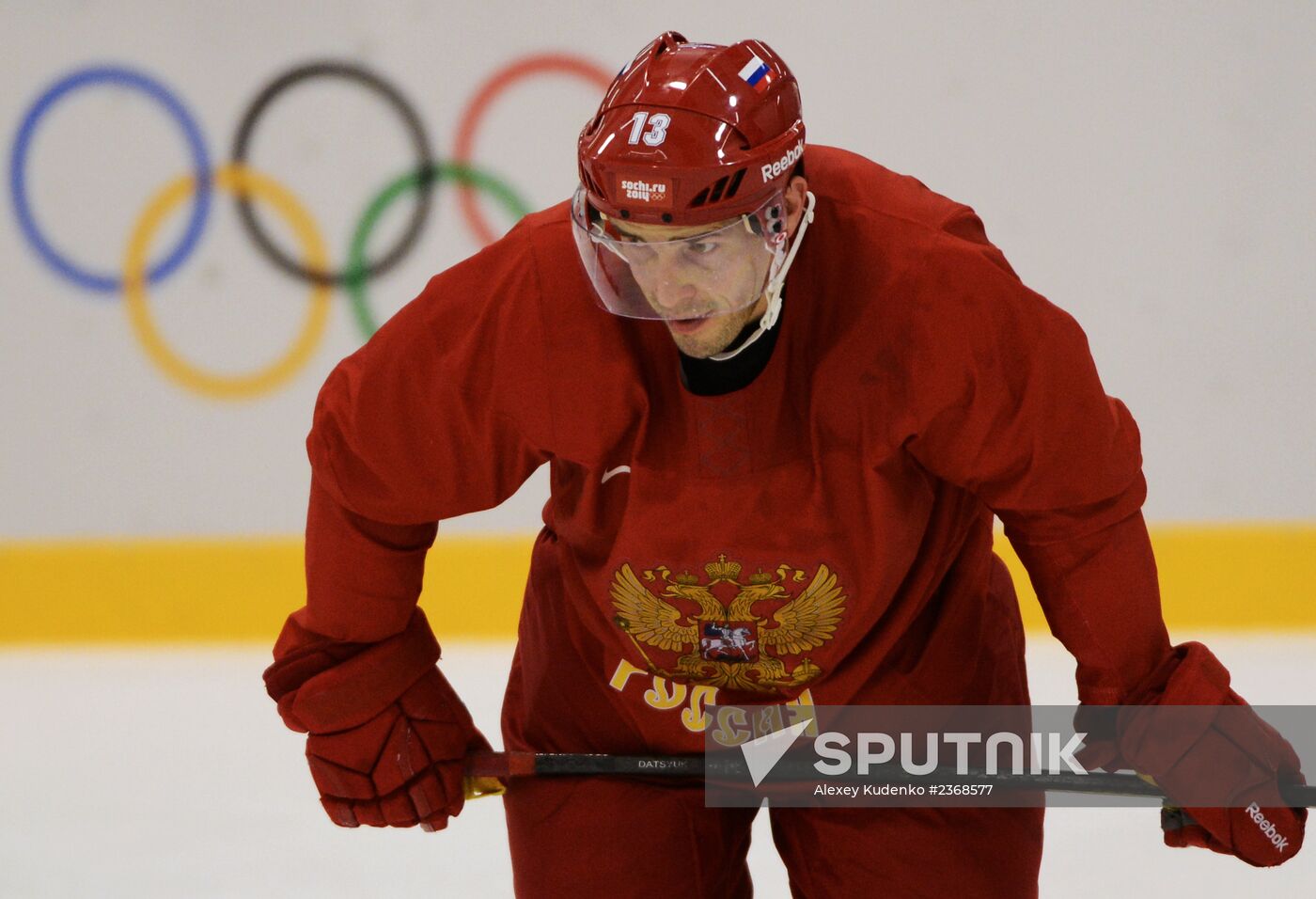 2014. Olympics. Hockey. Training session of Russian men's national team