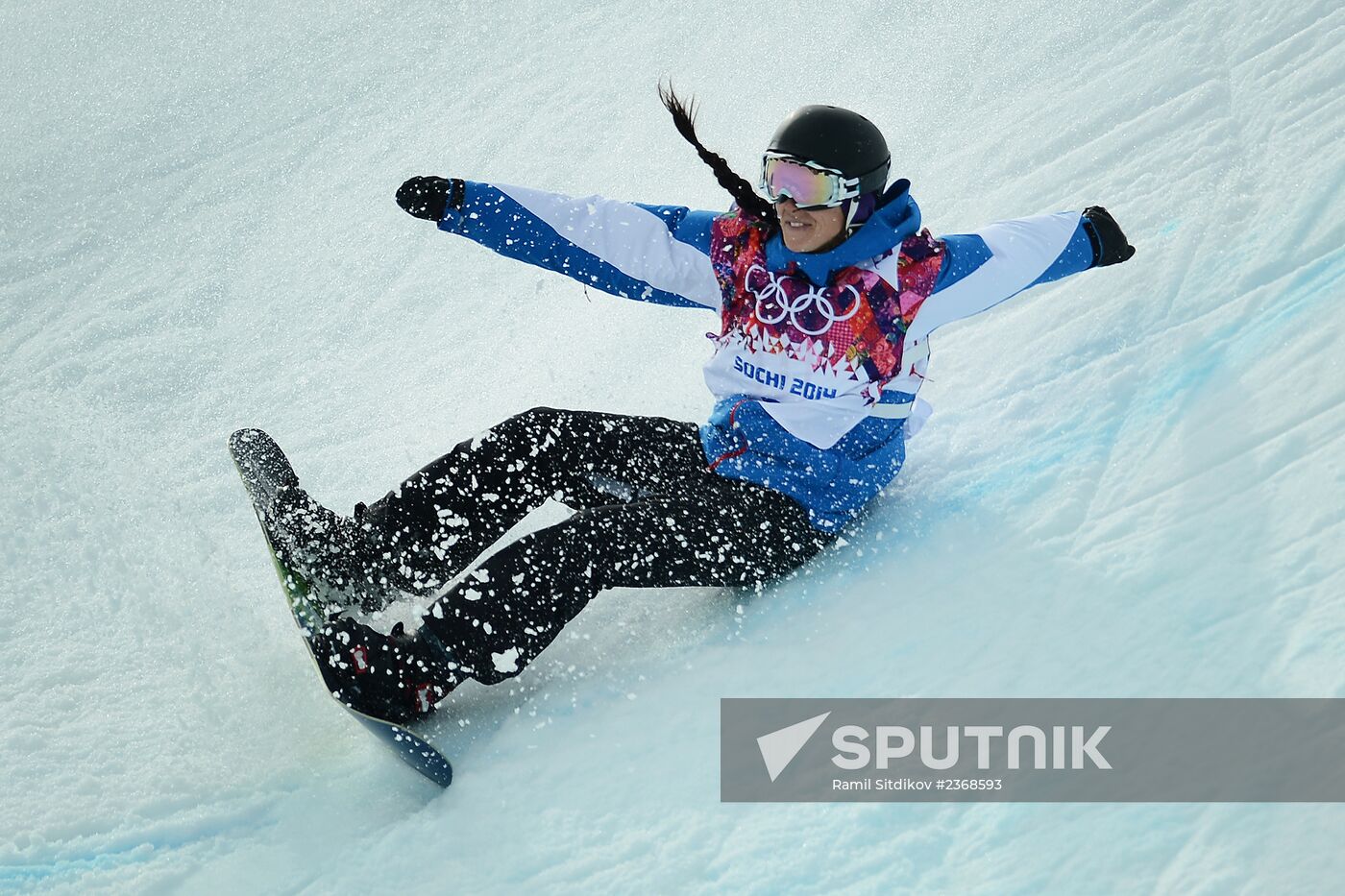 2014 Winter Olympics. Snowboarding. Women. Halfpipe
