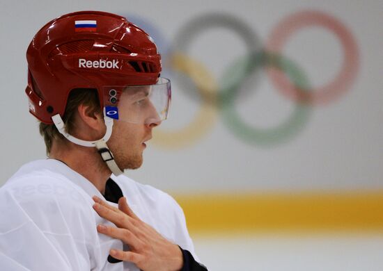 2014 Winter Olympics. Ice hockey. Russian national team' training