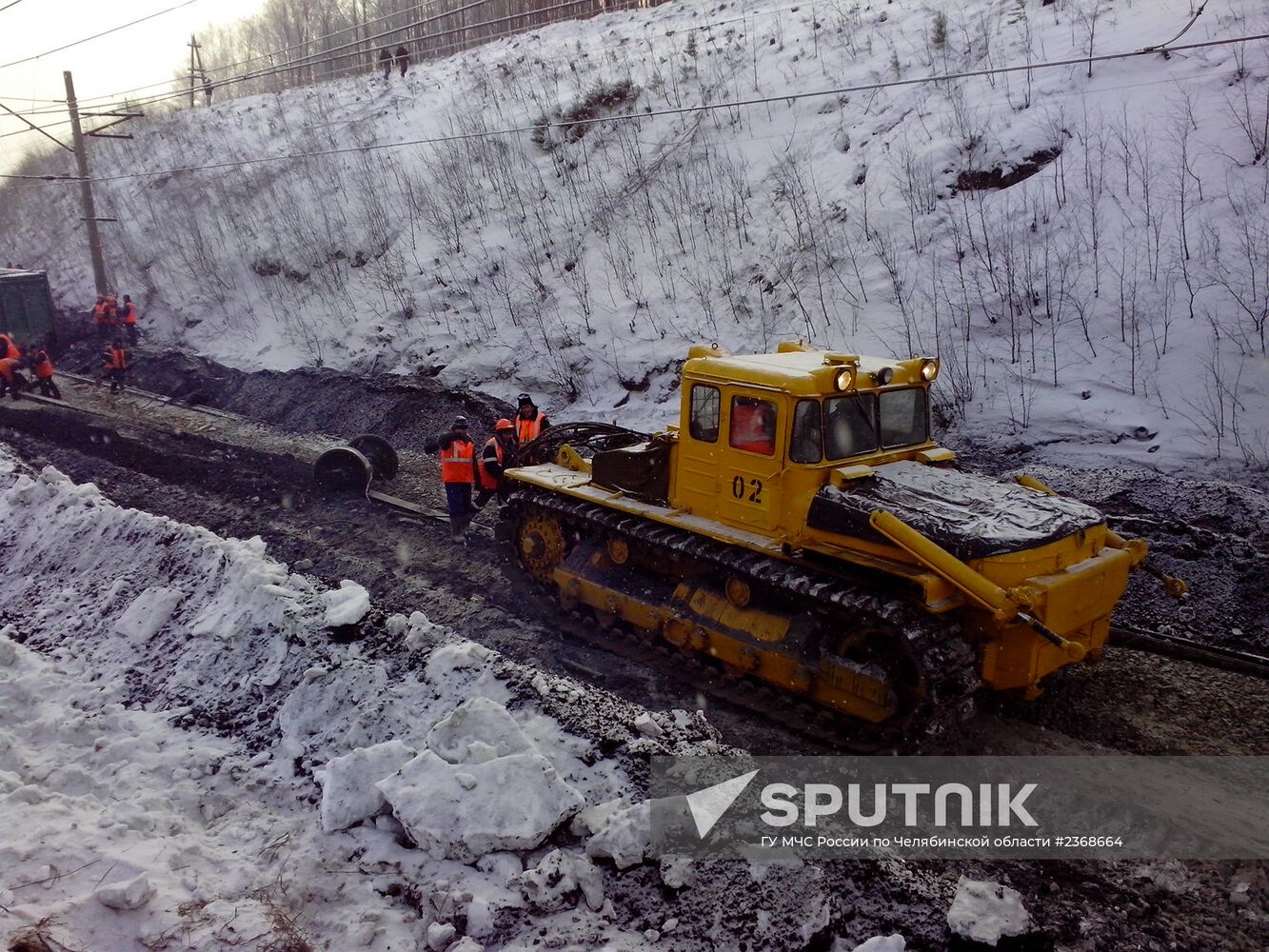 Freight train derails near Chelyabinsk