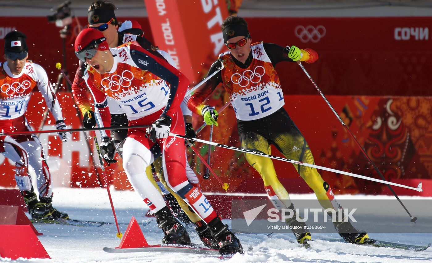 2014 Winter Olympics. Nordic combined. Individual race. Normal hill