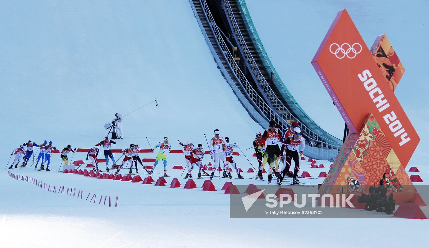 2014 Winter Olympics. Nordic combined. Individual race. Normal hill