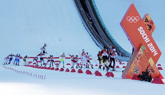 2014 Winter Olympics. Nordic combined. Individual race. Normal hill