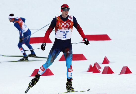 2014 Winter Olympics. Nordic combined. Individual race. Normal hill