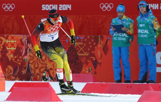2014 Winter Olympics. Nordic combined. Individual race. Normal hill