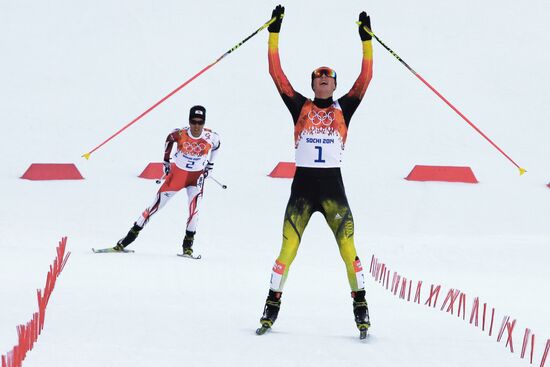 2014 Winter Olympics. Nordic combined. Individual race. Normal hill