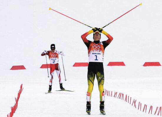 2014 Winter Olympics. Nordic combined. Individual race. Normal hill