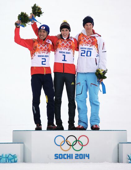2014 Winter Olympics. Nordic combined. Individual race. Normal hill