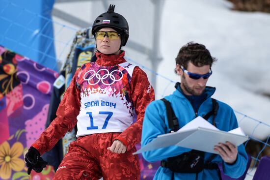 2014 Winter Olympics. Freestyle skiing. Aerials. Training sessions