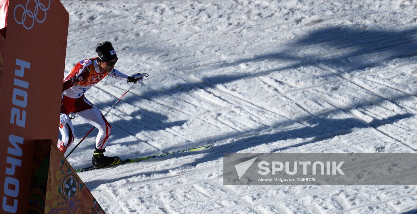 2014 Winter Olympics. Nordic combined. Individual race. Normal hill