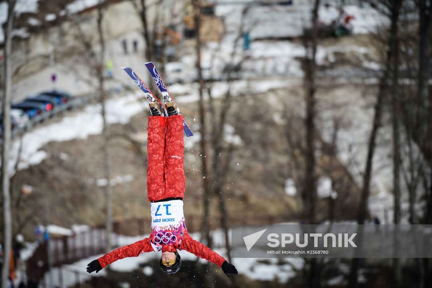 2014 Winter Olympics. Freestyle skiing. Aerials. Training sessions