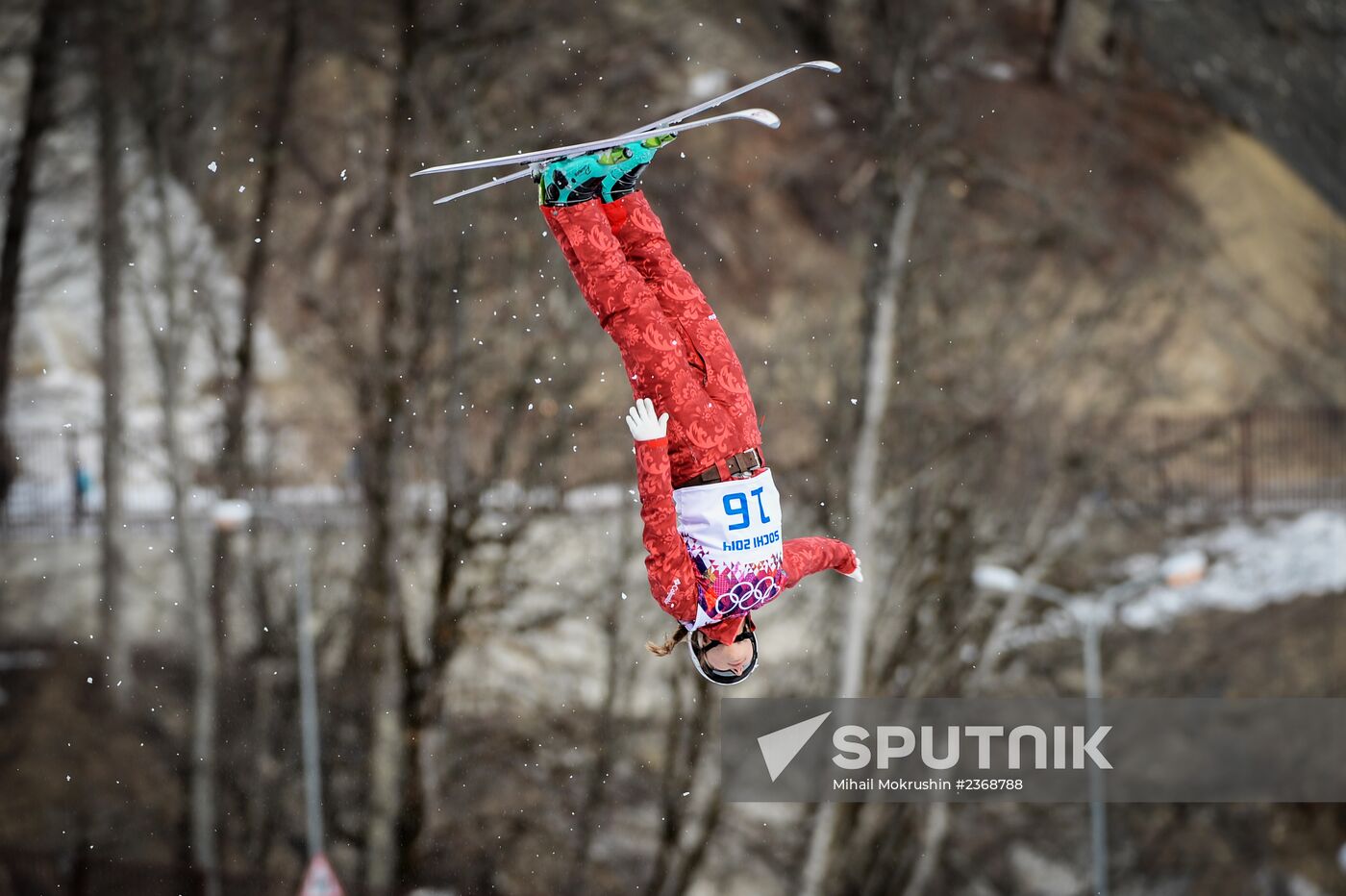 2014 Winter Olympics. Freestyle skiing. Aerials. Training sessions