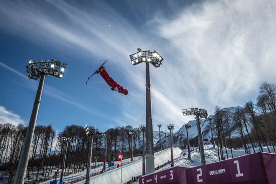 2014 Winter Olympics. Freestyle skiing. Aerials. Training sessions