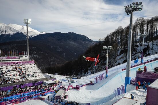 2014 Winter Olympics. Freestyle skiing. Aerials. Training sessions