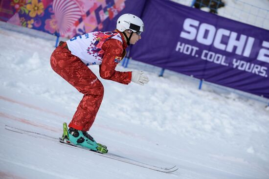 2014 Winter Olympics. Freestyle skiing. Aerials. Training sessions