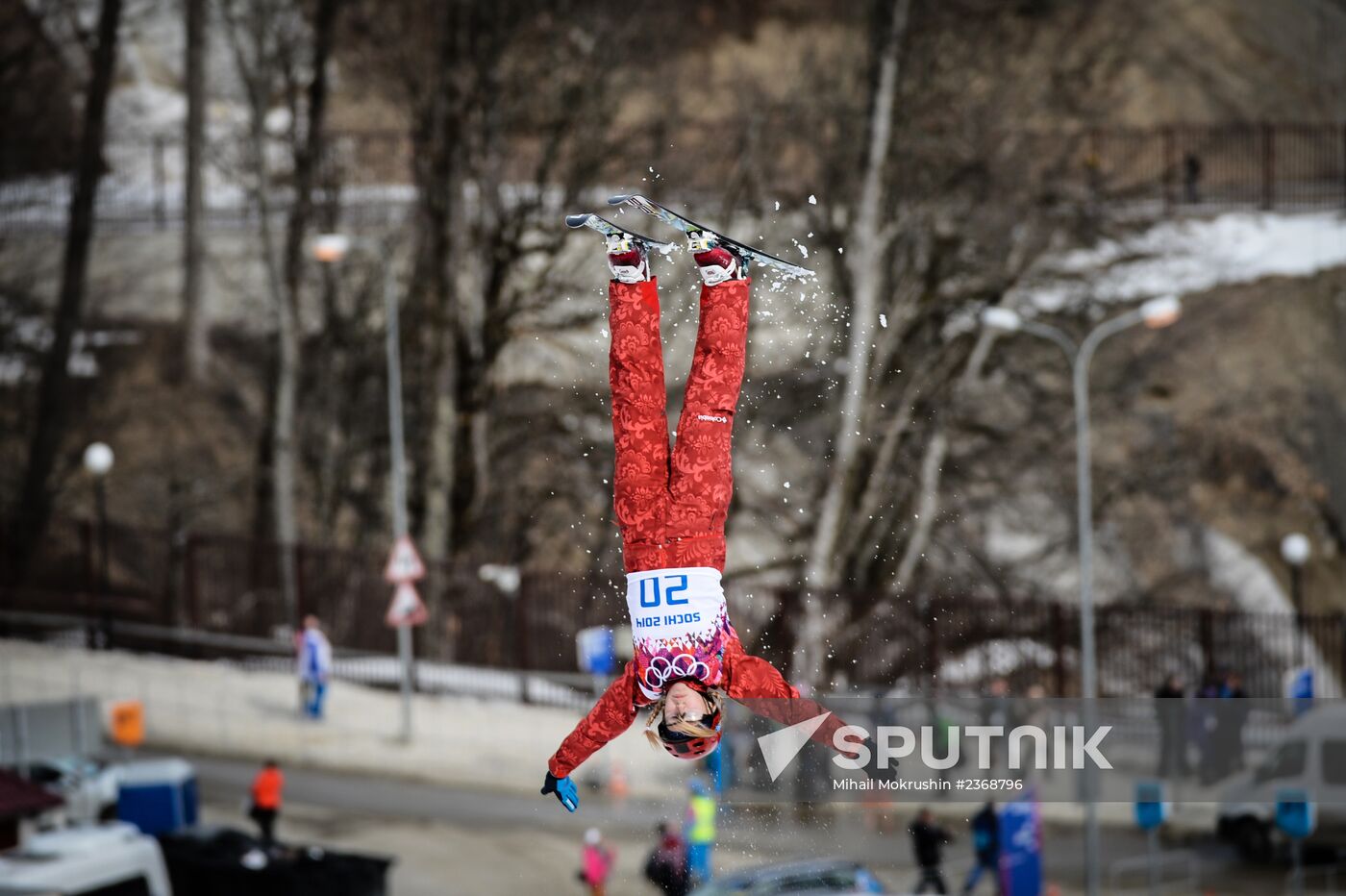 2014 Winter Olympics. Freestyle skiing. Aerials. Training sessions