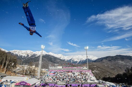 2014 Winter Olympics. Freestyle skiing. Aerials. Training sessions