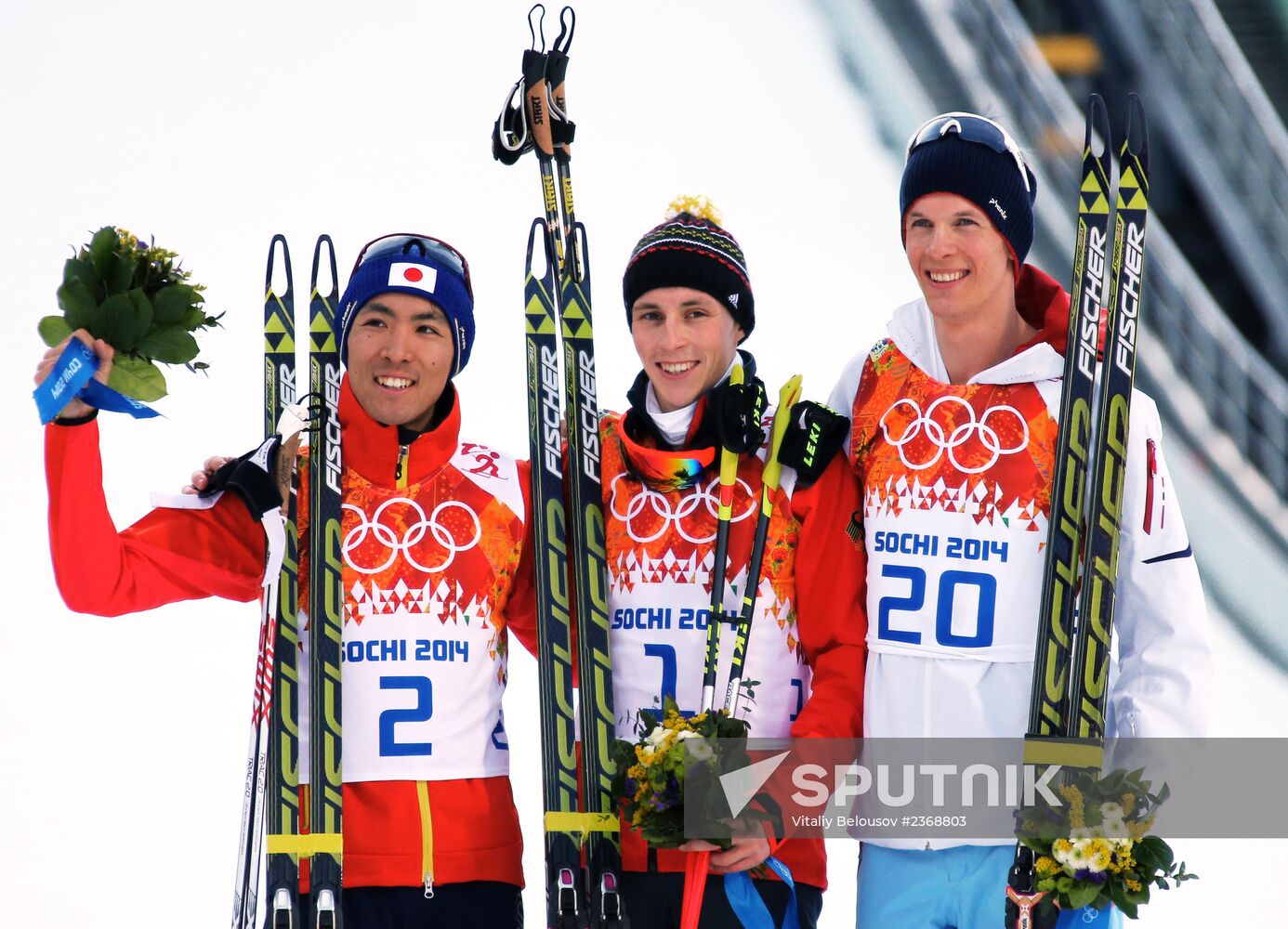 2014 Winter Olympics. Nordic combined. Individual race. Normal hill