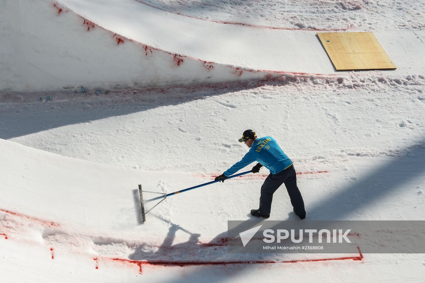 2014 Winter Olympics. Freestyle skiing. Women. Aerials. Trainings