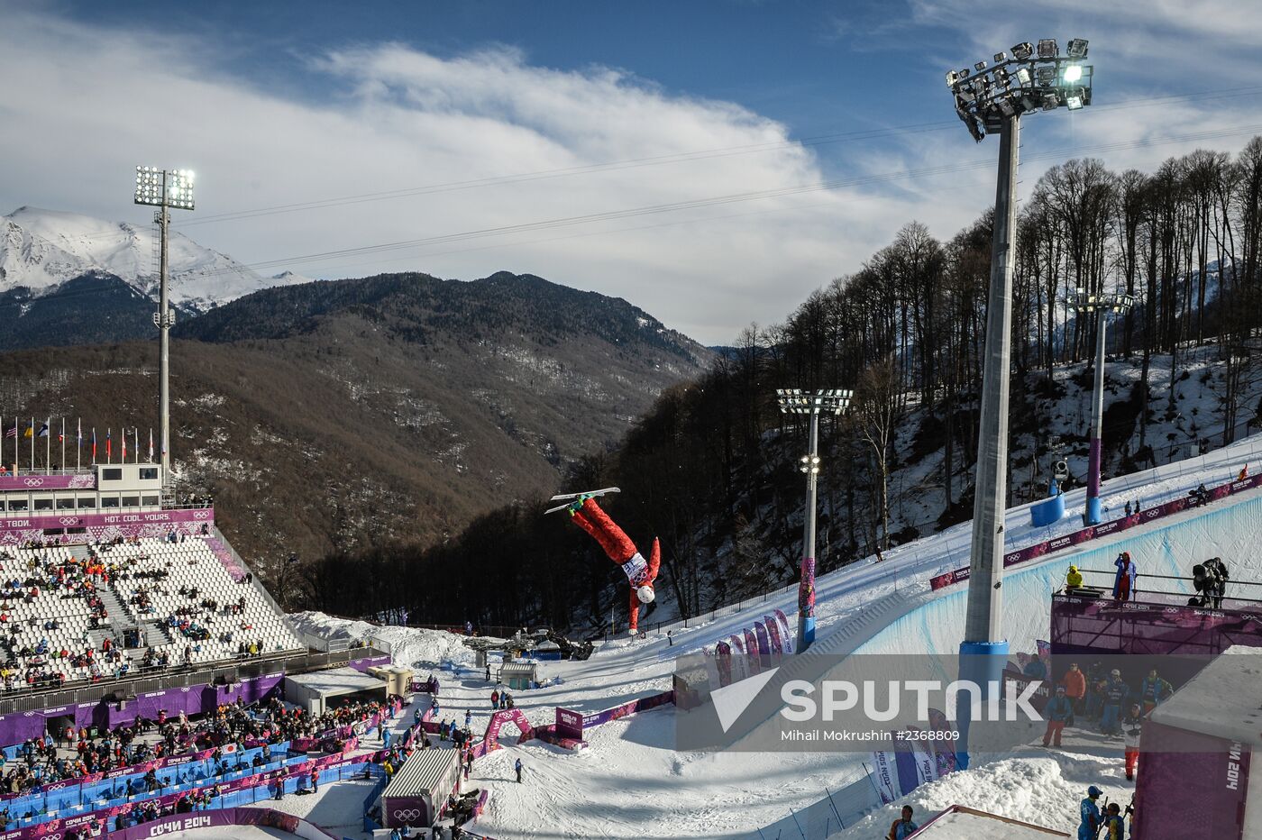 2014 Winter Olympics. Freestyle skiing. Women. Aerials. Trainings