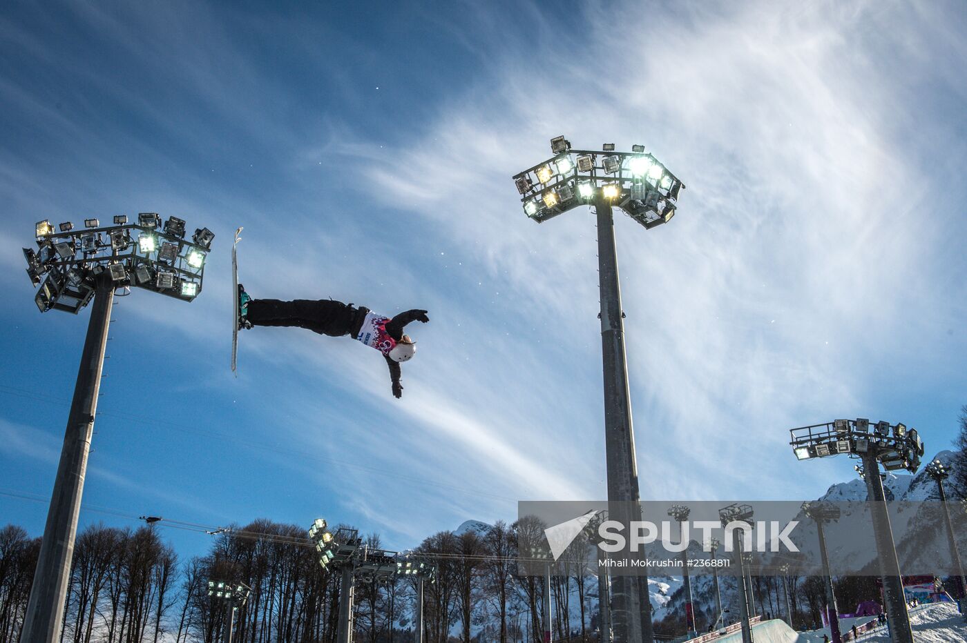 2014 Winter Olympics. Freestyle skiing. Aerials. Training sessions