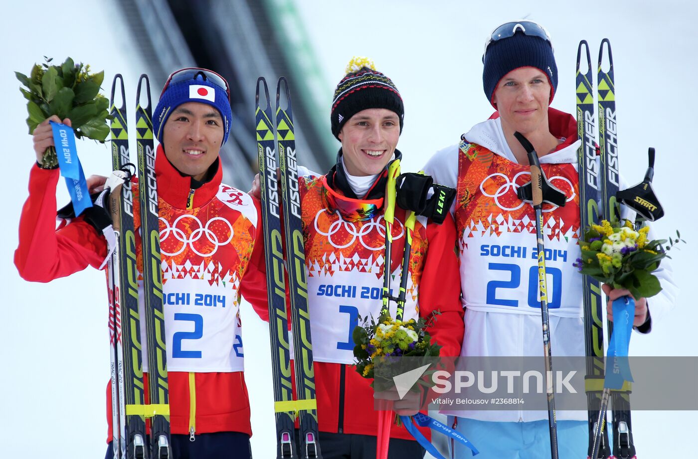2014 Winter Olympics. Nordic combined. Individual race. Normal hill