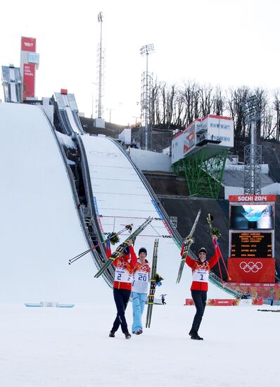 2014 Winter Olympics. Nordic combined. Individual race. Normal hill