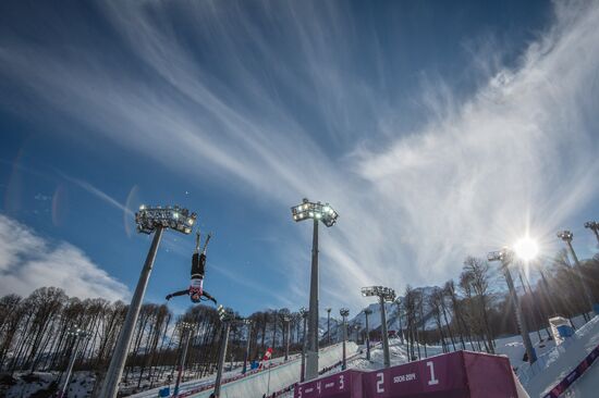 2014 Winter Olympics. Freestyle skiing. Women. Aerials. Trainings