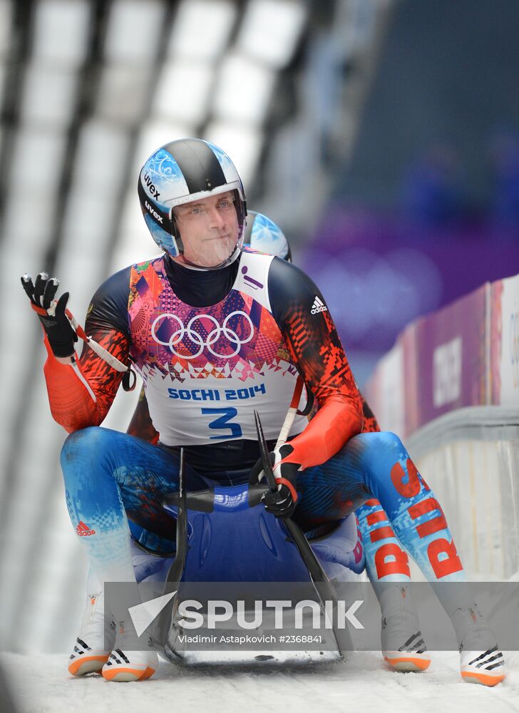 2014 Winter Olympics. Luge. Men's doubles