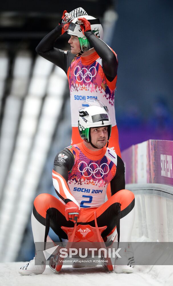 2014 Winter Olympics. Luge. Men's doubles