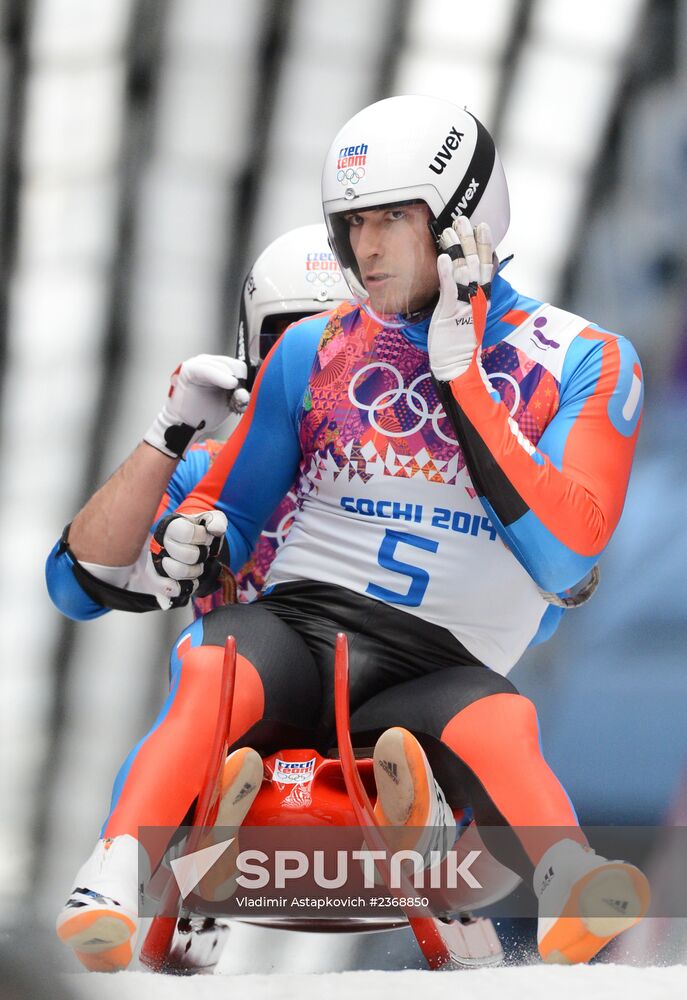 2014 Winter Olympics. Luge. Men's doubles.