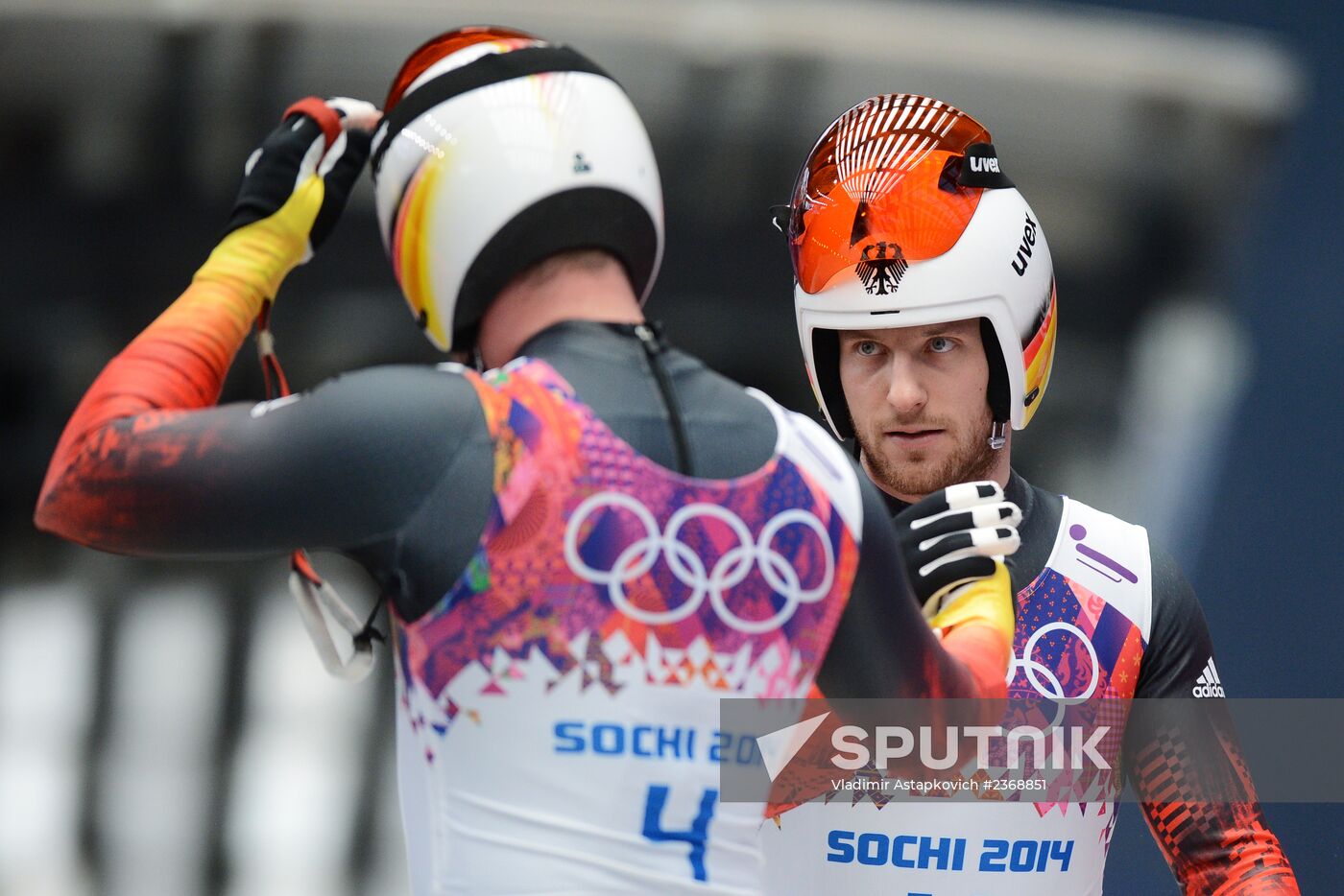 2014 Winter Olympics. Luge. Men's doubles.