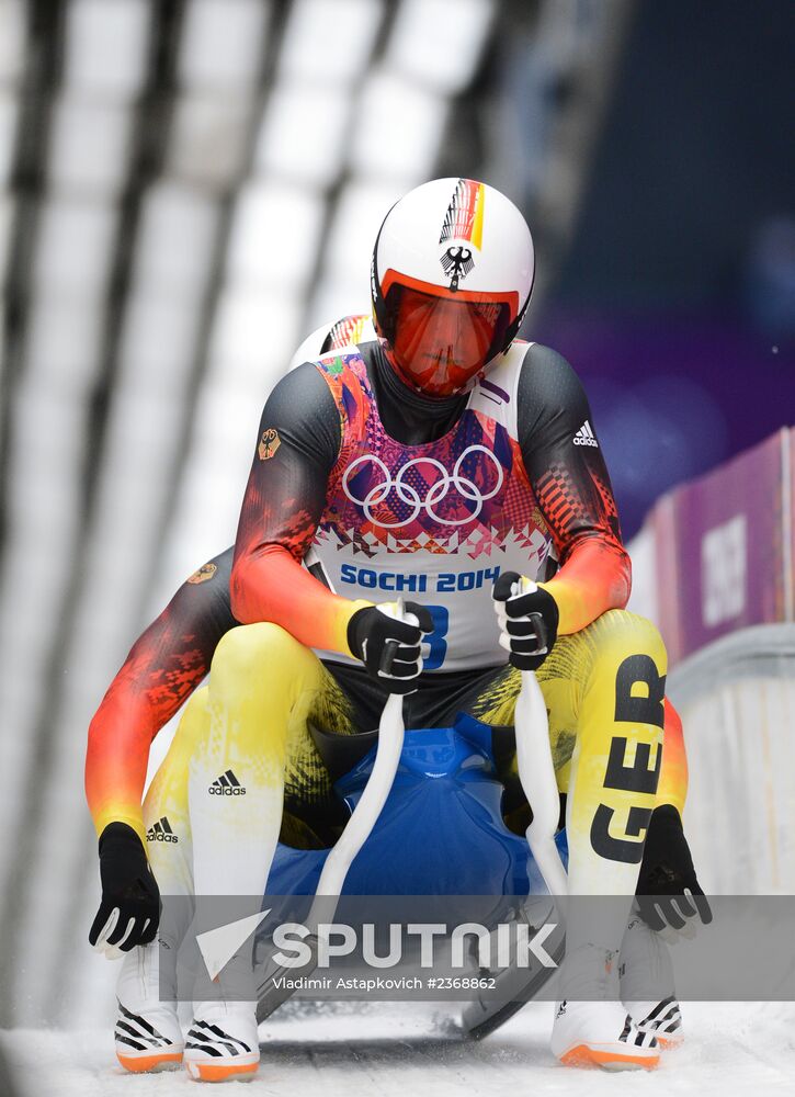 2014 Winter Olympics. Luge. Men's doubles