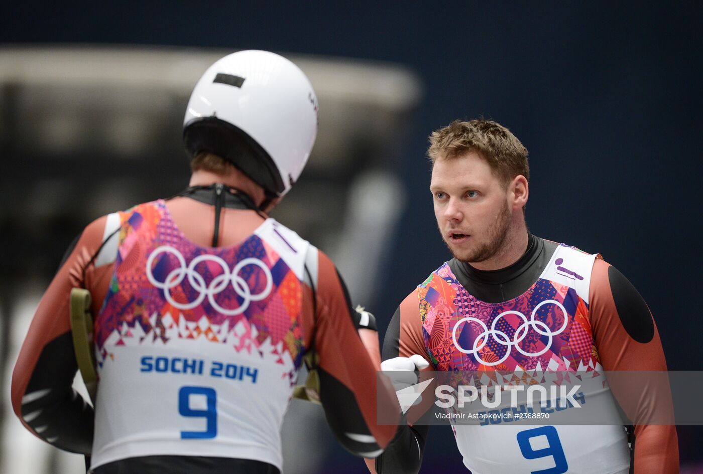2014 Winter Olympics. Luge. Men's doubles