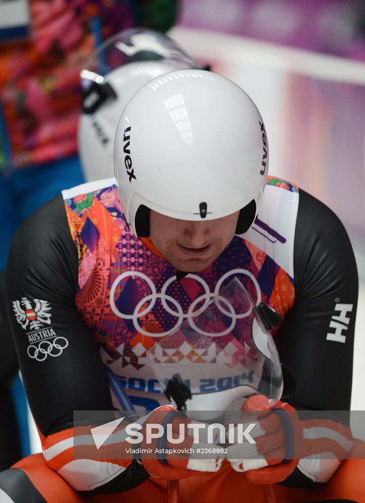 2014 Winter Olympics. Luge. Men's doubles