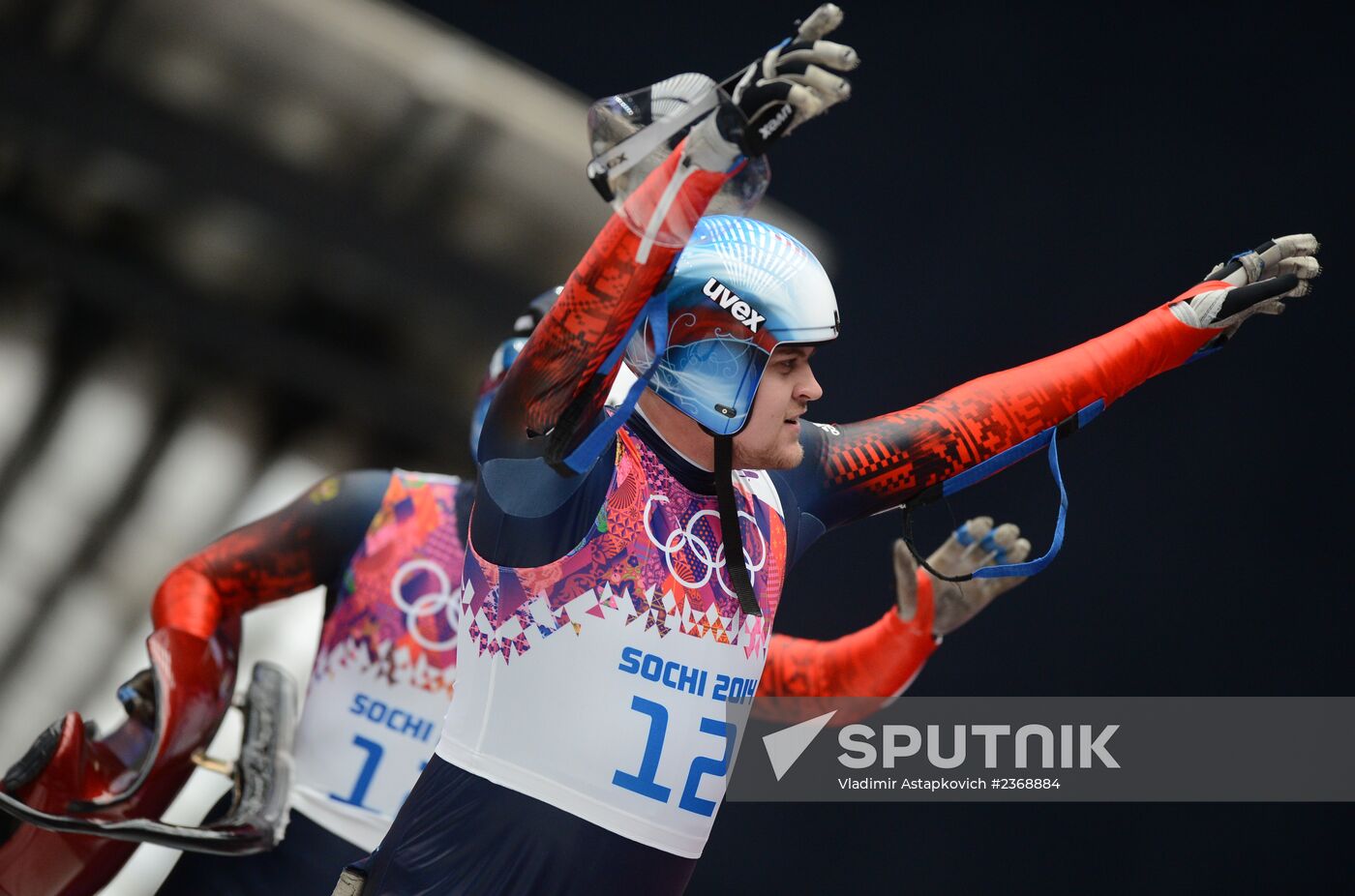 2014 Winter Olympics. Luge. Men's doubles