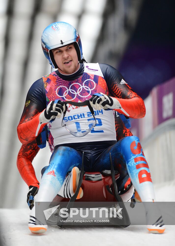 2014 Winter Olympics. Luge. Men's doubles