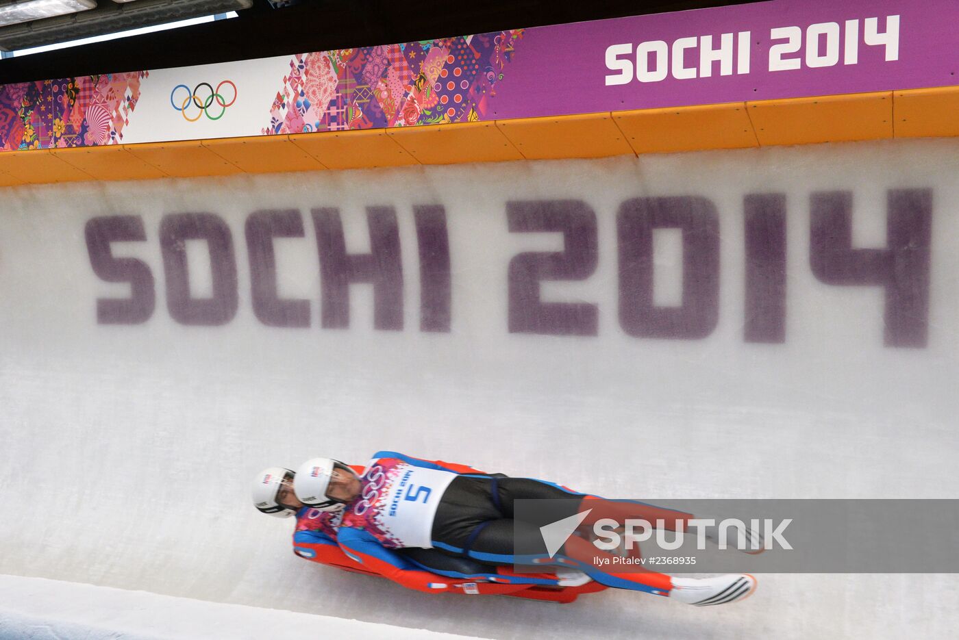 2014 Winter Olympics. Luge. Men’s doubles