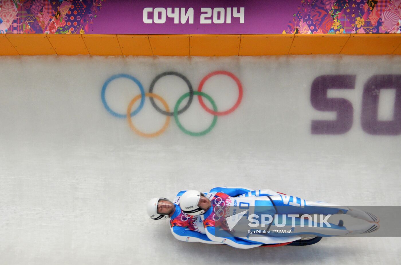 2014 Winter Olympics. Luge. Men’s doubles