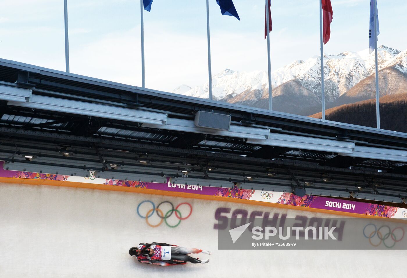 2014 Winter Olympics. Luge. Men’s doubles