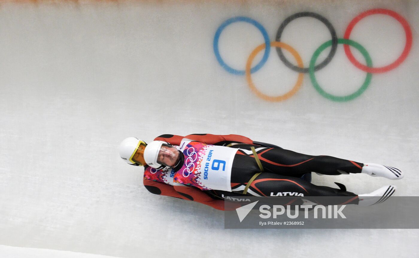 2014 Winter Olympics. Luge. Men’s doubles