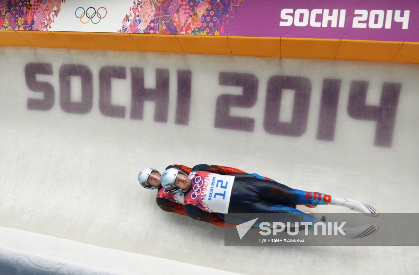 2014 Winter Olympics. Luge. Men’s doubles
