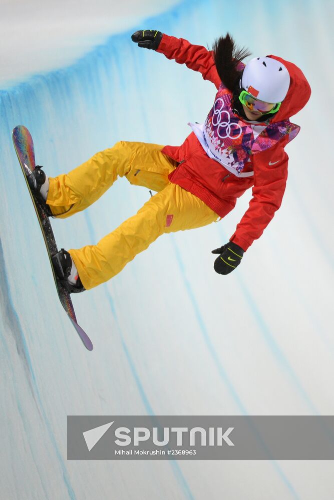2014 Winter Olympics. Snowboarding. Women. Halfpipe