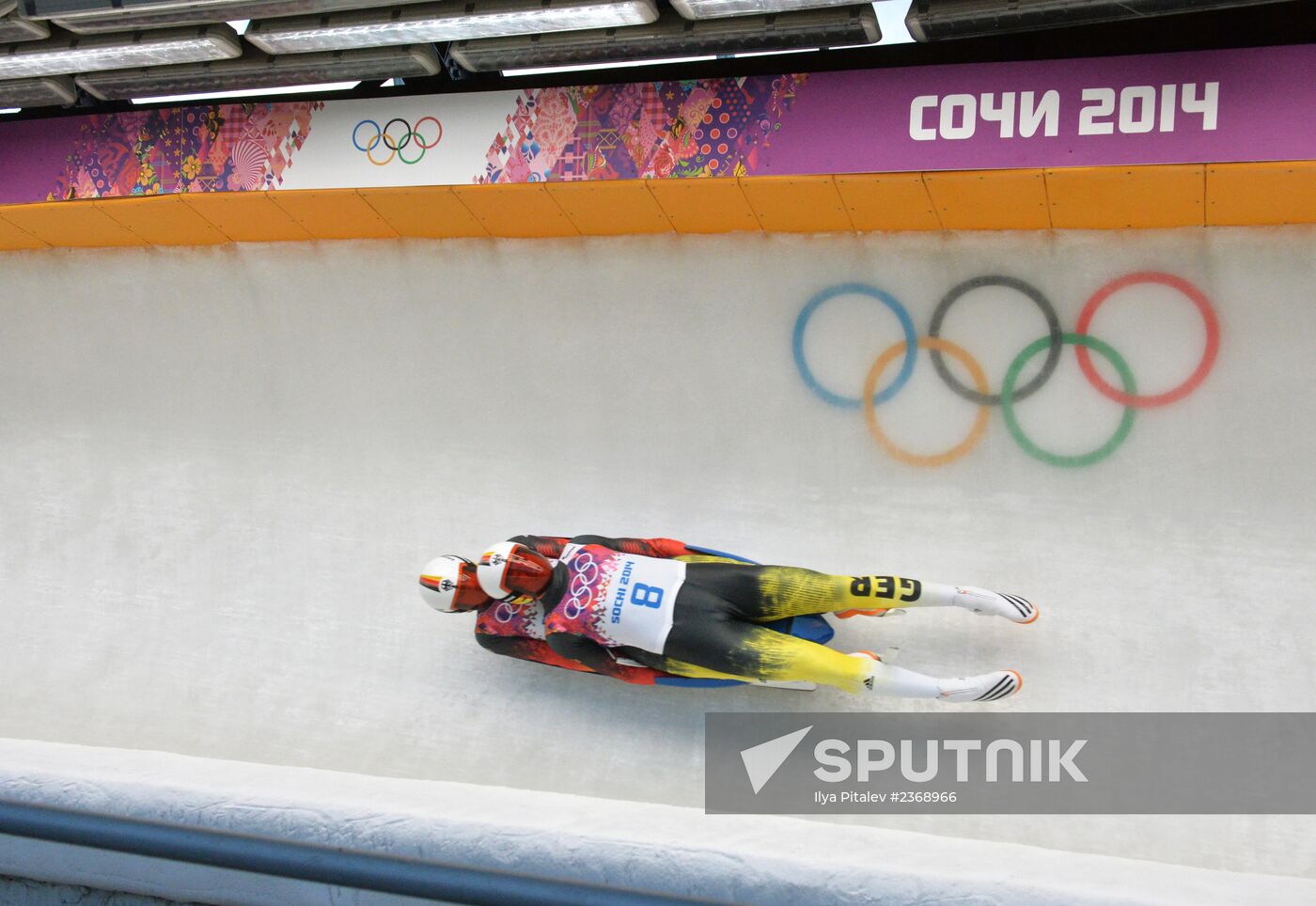 2014 Winter Olympics. Luge. Men’s doubles