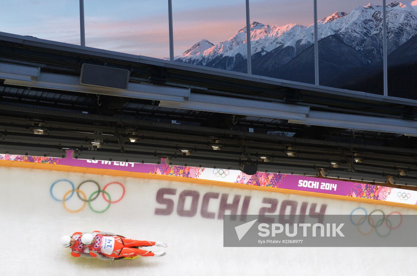 2014 Winter Olympics. Luge. Men’s doubles